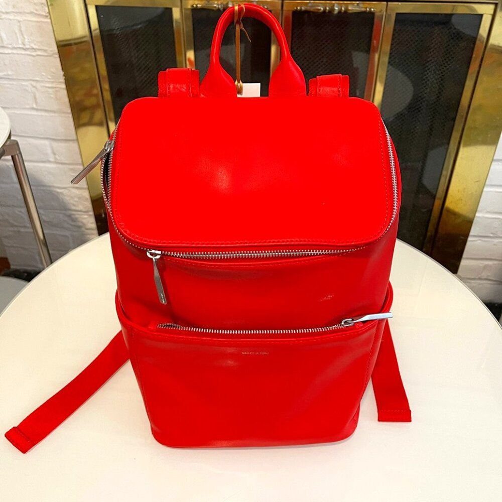 Matt & Natt Pomegranate colored BRAVE Vegan backpack
